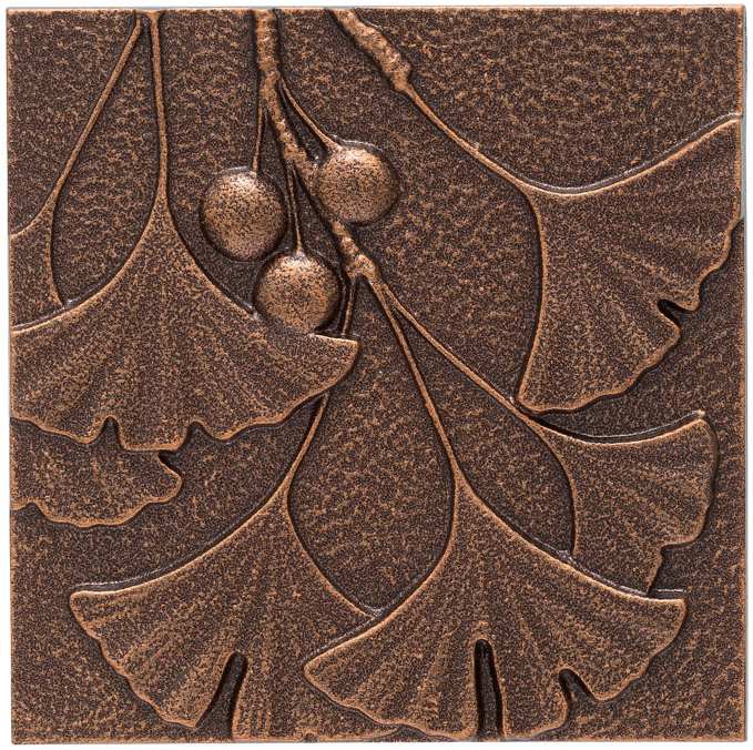 Gingko Leaf 8 inch X 8 inch Indoor Outdoor Wall Decor